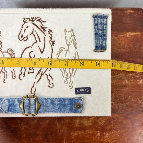Handmade Western Memory Box Horses Denim Buckle Cowgirl Cowboy Keepsake Gift - Picture 12 of 14
