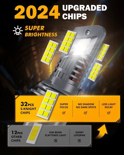 For Nissan Sentra 1985-2012 AUXBEAM LED Headlight Hi Lo CANBUS /Fog Lights 6500K - Picture 4 of 17