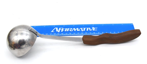 Cutco zuppa in acciaio inox in pelle serve made in USA 12" manico lungo marrone - Foto 3 di 3
