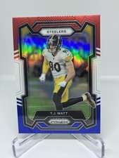 2023 Panini Prizm - Red White & Blue Prizm #254 T.J. Watt