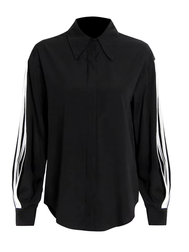 Ladies Black White Classic Chic Smart Casual Arty Design Shirt Blouse Top 14 - Picture 7 of 10
