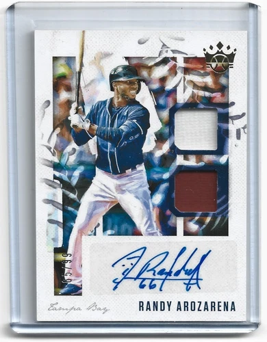 2020 Panini Diamond Kings Randy Arozarena Autograph DK Materials Dual Patch /99