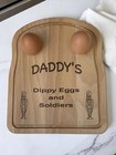 Daddy Gift, Dippy Egg & Soldier Wooden Board, Breakfast Egg Cup, Personalised