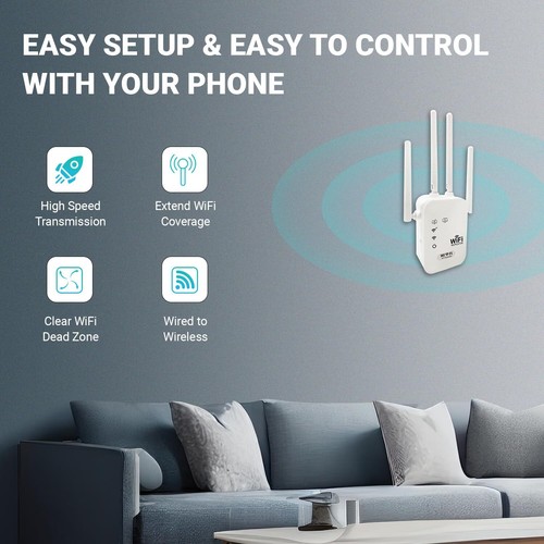 WLAN Verstärker WiFi Extender Booster 300Mbps Hochleistung mit 4 Antennen RJ45 - Bild 3 von 4