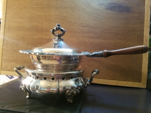 Base de plato de frotamiento Christofle rara y plato superior FB Rogers placa de plata de los años 60 - Imagen 1 de 17