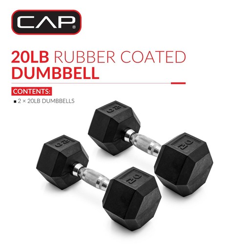 Premium CAP 150lb-550lb Rubber Hex Dumbbell Complete Set Commercial Home Gym - Picture 9 of 39