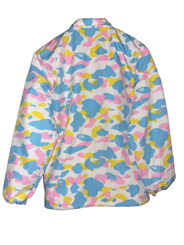 *A Bathing Ape Bape white cotton candy Multicamo Coaches Jacket - Picture 4 of 5