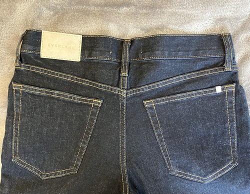 NWOT Everlane The Slim Fit Jean, Organic Cotton, Dark Blue, Various - Picture 3 of 4