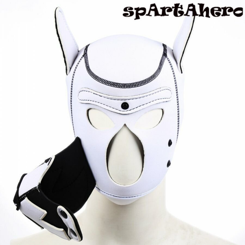 Puppy Play Hood Mask Men's Chest Strap Neck Collar Armband Sexy Costume - Picture 10 of 39