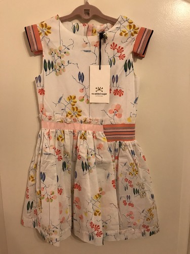 No Added Sugar Kleid, 4 Jahre, weiß rosa Blumenmuster - Bild 2 von 12
