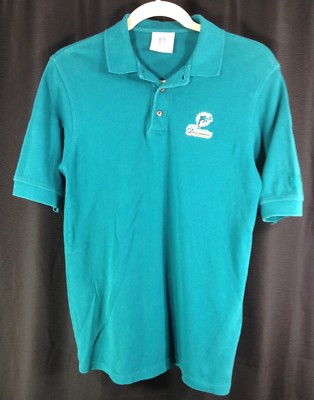 Miami Dolphins NFL Mens M Sh/Sl Polo Shirt Embroidered Aqua