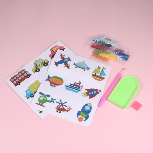 2 Sheets Art Crafts Stickers Kits Kids Beads Cartoon Drawings for eBay