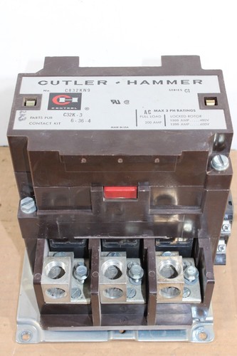 CUTLER HAMMER CONTACTOR C832KN9 200 AMP 600 VOLT 3-PHASE COIL: 120V **WARRANTY** - Picture 3 of 10