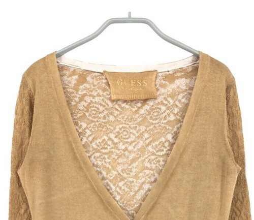 GUESS Damen V-Ausschnitt Vorne Knöpfe Strickjacke GRÖSSE S - Bild 3 von 10