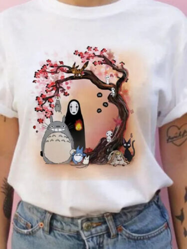 Totoro Studio Ghibli Harajuku T Shirt Woman Man Ullzang Miyazaki Hayao - Picture 16 of 27