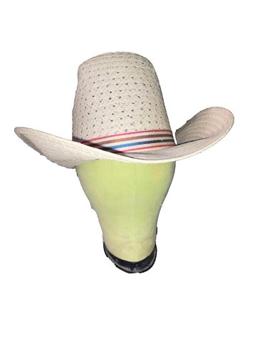 Cody James Bangora 15X Western Hat Beige Straw Vented Men Sz  display picture 2