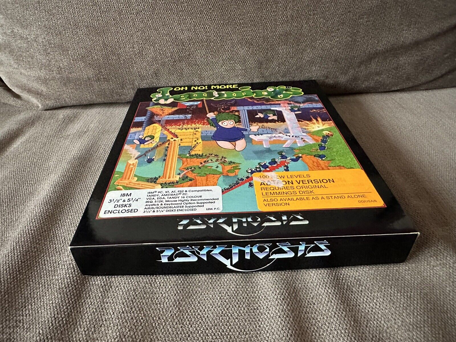 PC IBM OH NO! MORE LEMMINGS 5 1/4 COMPUTER GAME 1991 PSYGNOSIS TANDY