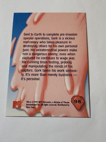 Fleer Ultra MTV Animation The Head GORK Card # 98 Vintage 1995 NM - Picture 6 of 6