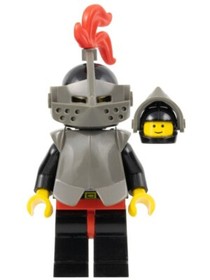 Lego Breastplate 6034 Red 3-Feather Plume Black Knights Castle Minifigure