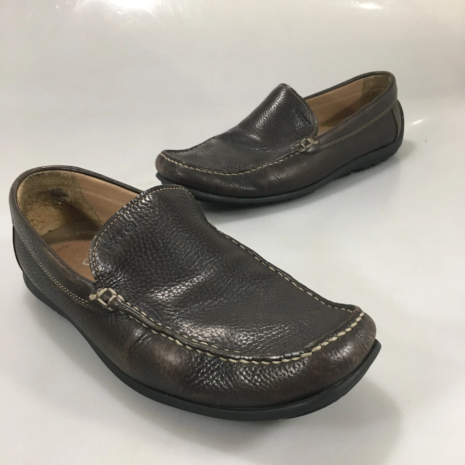 Scarpe mocassini slip on ECCO 9 9.5 US 43EU in pelle marrone classici da guida