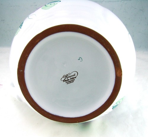 Herend Village Pottery Hungary VIOLETS Pitcher Height to spout 6 5/8" READ - Picture 9 of 11