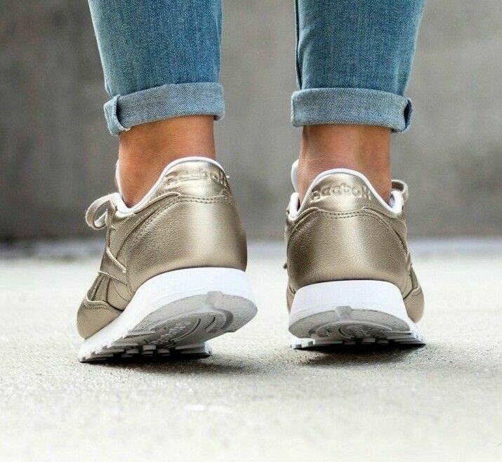 Reebok Classics Classics Classics Womens Leather Melted Metals Trainers New Trainers-Size 8 ff1517 Reebok Classics Classics Classics Womens Leather Melted Metals Trainers New Trainers-Size 8 ff1517