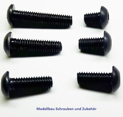 25 Stück Linsenkopfschrauben mit TORX ISO 7380 M2,5X10 V2A SCHWARZ