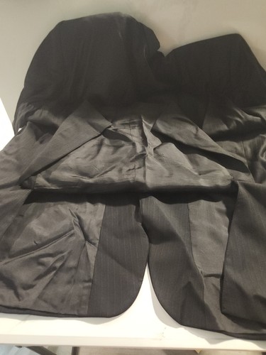 Alfani Sport Mantel Anzug Sakko Herren 50R Wolle/Kaschmir Nadelstreifen 3 Knöpfe - Bild 13 von 13