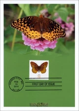 Sc. 4859 Great Spangled Fritillary Butterfly Dragon Cards FDC alternate design