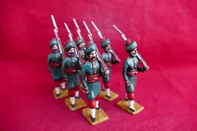 Soldats de plomb Armée Indienne Britannique 127e Infanterie Légère Baloutche - Photo 1/4