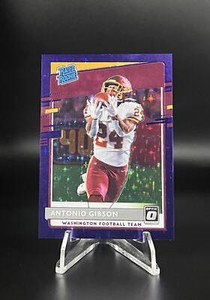2020 Donruss Optic #185 - Antonio Gibson Purple Stars Rated Rookie Prizm RC /25