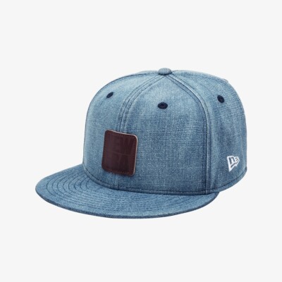 NEW ERA☆Denim Leather Patch Snapback New Era Leather Patch Snapback Washing Denim | eBay