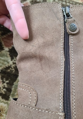 Bussola Reikiavik Tan Suede Mid Heel Moto Biker Buckle Boots Sz 41 EU / 9.5 US - Picture 15 of 15