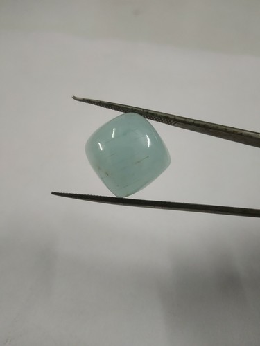Aquamarine Cab Square Shape 1 Piece 14.50 Cts Blue Color Natural Gemstone - Picture 4 of 9