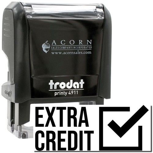 Self-Inking Extra Credit Stamp Size 1/2" Tall x 1-1/2" Wide - Picture 7 of 16