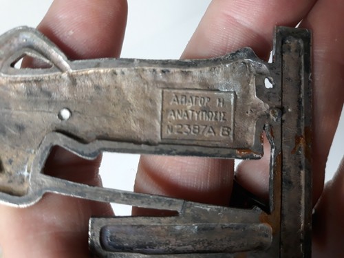 Vintage Roman/Greek Figure Silver Toned 3.5" Tall - Picture 4 of 6