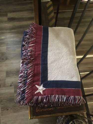 Pure Country Weavers Texas Rep Flag 100% Cotton Woven Throw Blanket Star - Picture 10 of 11
