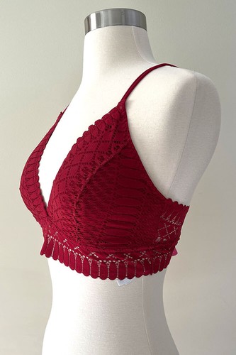 Anemone Women's Pretty Comfortable Lace Padded Wireless Stretch Bra Bralette Top - Picture 34 of 48