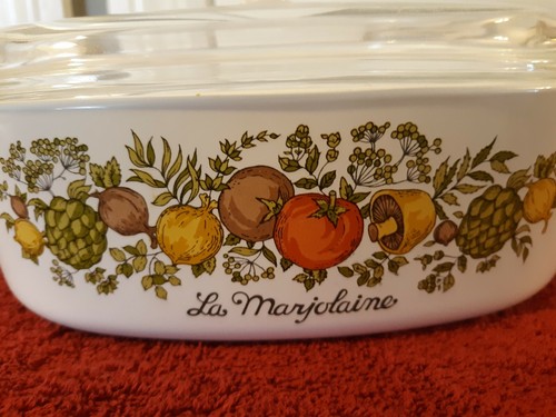 Rare! Vintage Corning Ware La Marjolaine Casserole Dish With 2 Lechalote Dishes