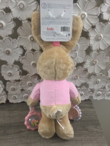 PETER RABBIT KIDS PREFERRED FLOPSY PINK 14”PLUSH ACTIVITY TOY RATTLE TEETHER NWT - Picture 2 of 14
