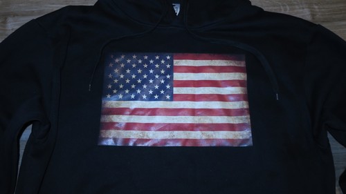 Boss Wear Men's XL USA American Flag Hoodie Sweatshirt Pride United States ✅ - Picture 4 of 10