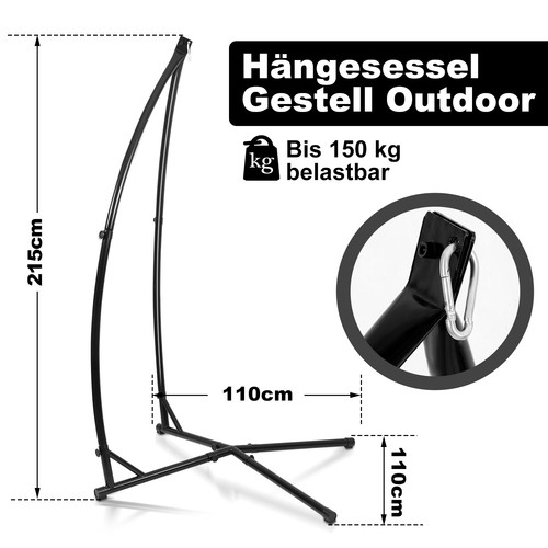 Hängesesselgestell Metall für Hängesitz Halterung Hängestuhlgestell Wohnzimmer - Bild 5 von 9