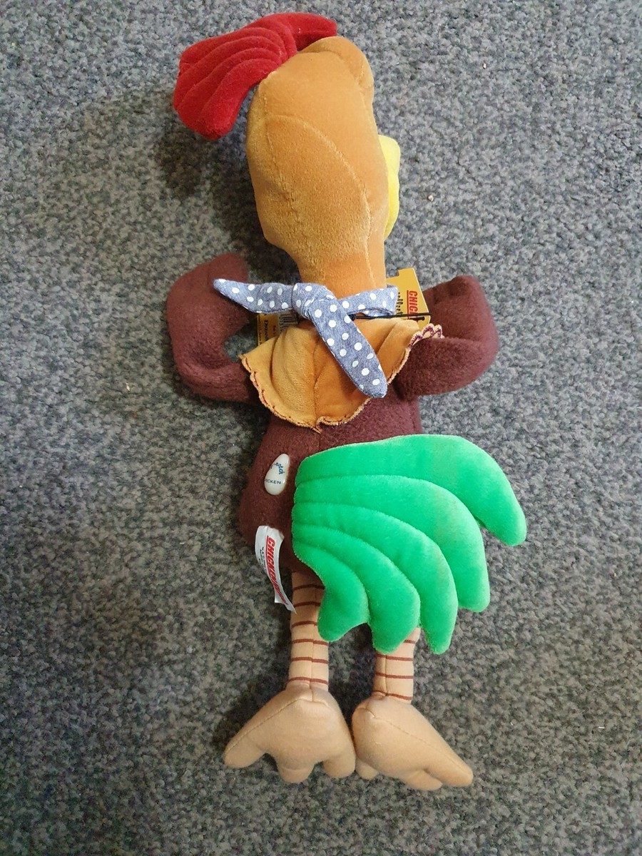 Vintage Chicken Run 14 Inch Plush Toy. Rocky The Charmer 1999 with