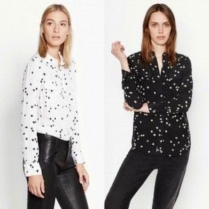 New-Equipment-SLIM-SIGNATURE-SILK-SHIRT-BLACK-STAR-WHITE-STAR-PRINT-TOPS-BLOUSE