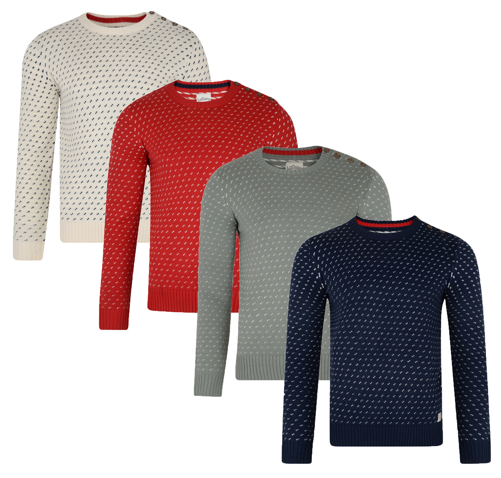 Lee Cooper Nuovo da Uomo Maglione Girocollo Dott Casual Acrilico Maglia Lee Cooper Nuovo da Uomo Maglione Girocollo Dott Casual Acrilico Maglia