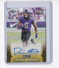 2020 Leaf Draft Autographs Gold #BADA2 Darius Anderson RC Auto TCU Colts Cowboys