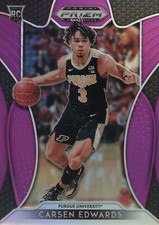 2019-20 Panini Prizm Draft Picks Basketball Base #98: Carsen Edwards Purple