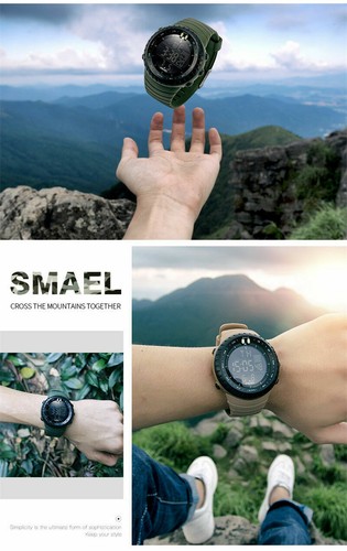 SMAEL Men Digital Watch Fashion Chronograph Sport Watches Boys LED Wristwatch - Picture 10 of 18