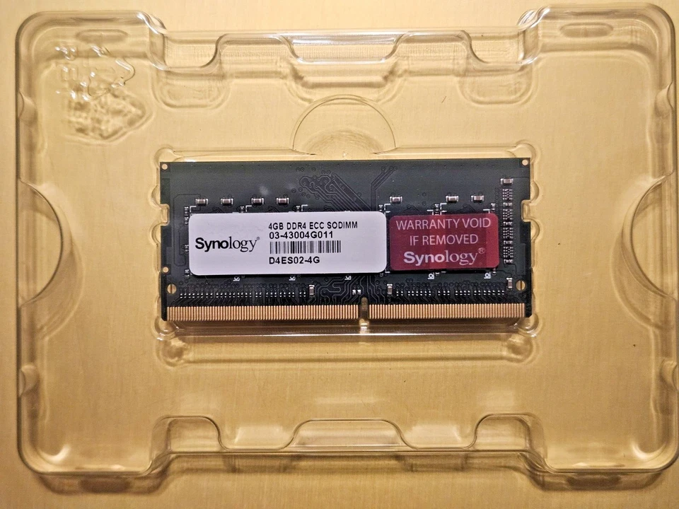 Synology RAM DDR4 ECC sin búfer SODIMM 4 GB (D4ES02-4G) Foto 4 de 4