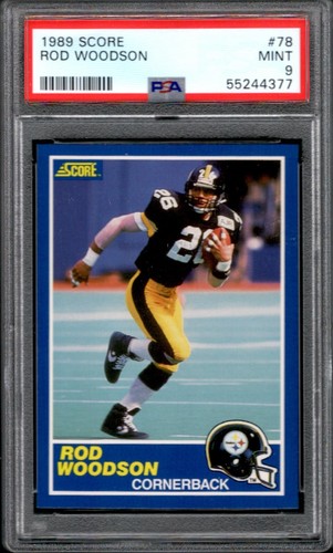 1989 Score - #78 Rod Woodson MINT (RC) PSA 9 HOF!